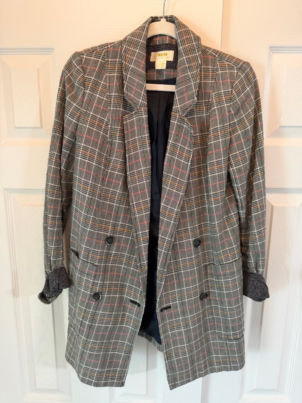 Anthropologie Maeve Plaid Oversized Blazer